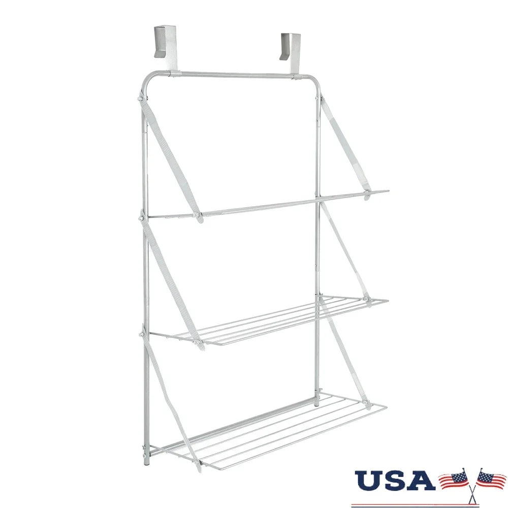3-Tier Over-the-Door Steel Towel Rack