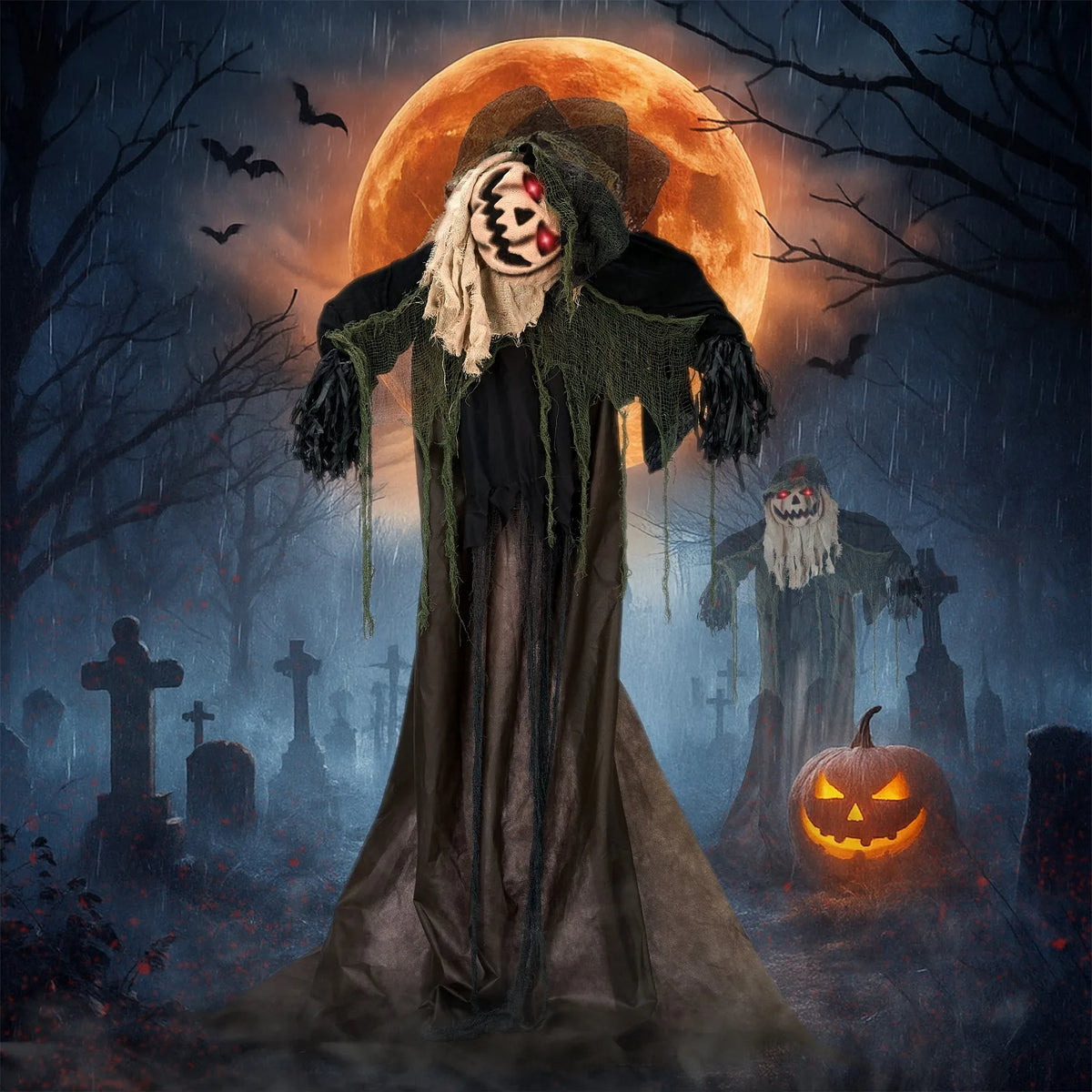 Scary Animatronic Wizard for Halloween Decor