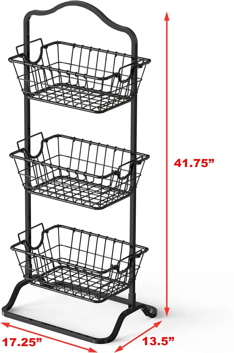 Multipurpose Wire Basket Stand Kitchen Storage for Fruits, Veggies