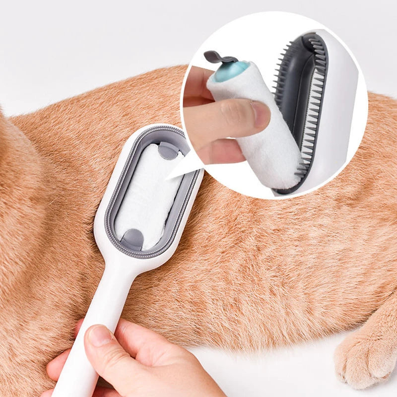 Double Sided Hair Removal Brushes for Cat Dog Pet Grooming Comb (Green)