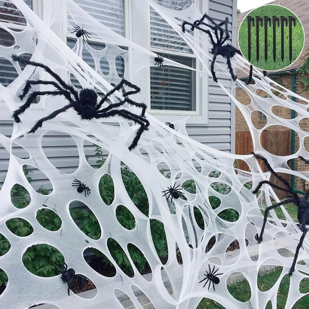 DIY Super Stretchy Spider Web Decorations (Web Only)