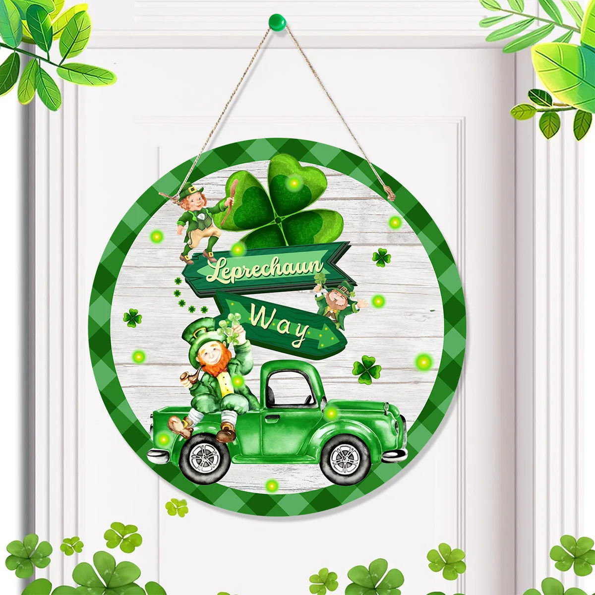 Happy St. Patrick's Day Welcome Door Sign Decorations