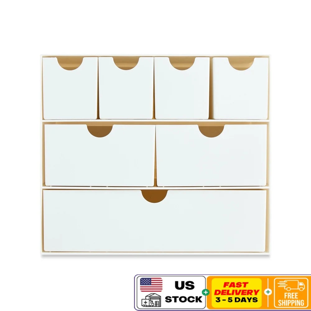 7-Drawer Storage Organizer Box – Lightweight Rectangular Design