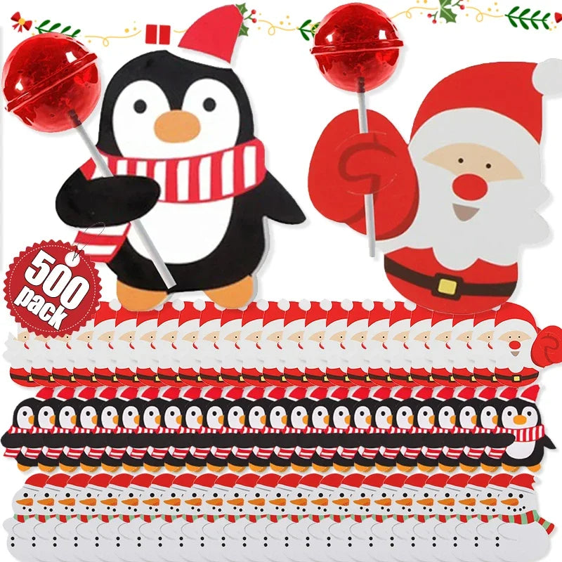 Christmas Santa Claus Paper Cards 50PCs Candy Gifts Package