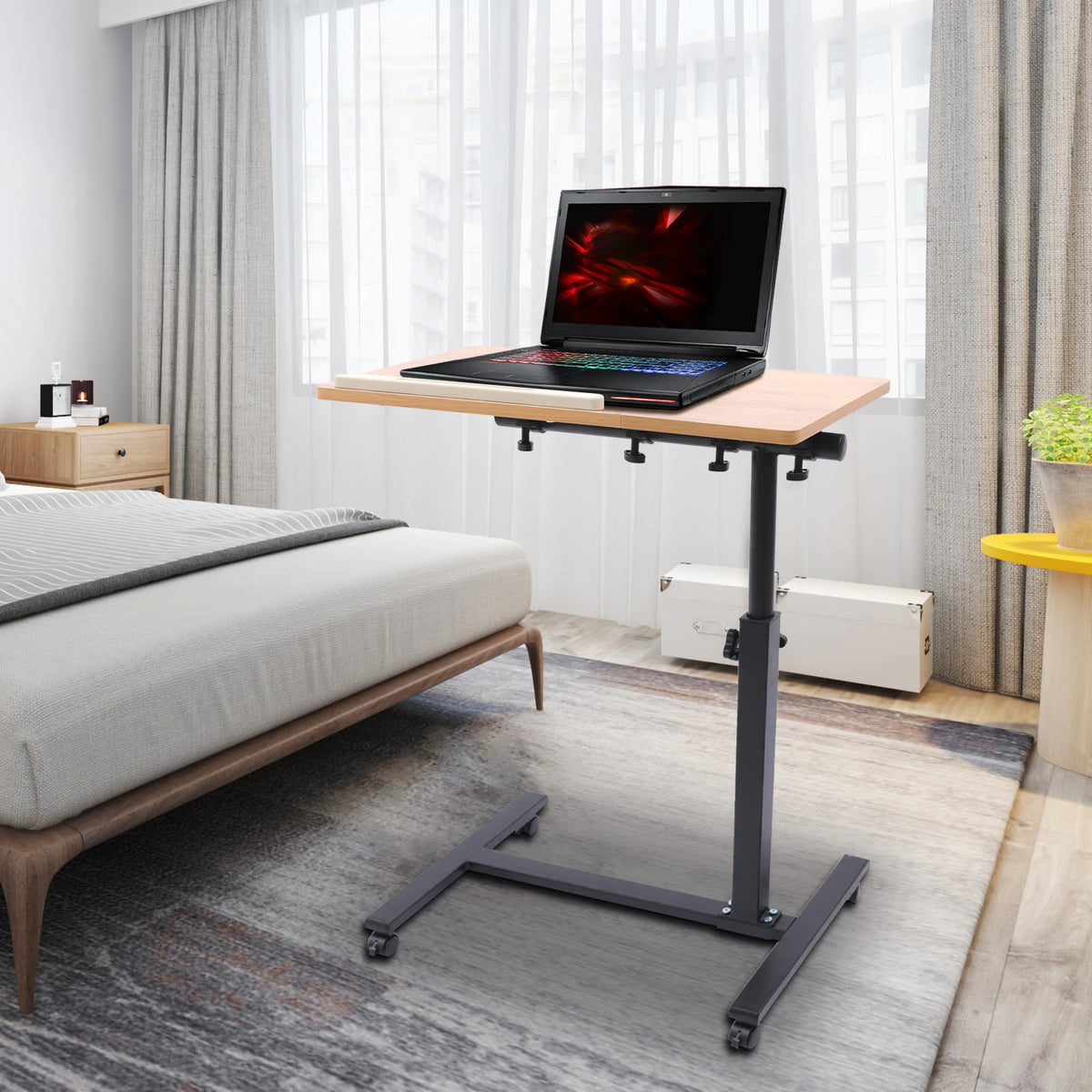 Adjustable Laptop Desk with 360° Rotating Tabletop Home Office Laptop Desk