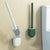 Silicone Toilet Brush Set Wall Mounted Hygienic Deep Cleaning Tool (White)