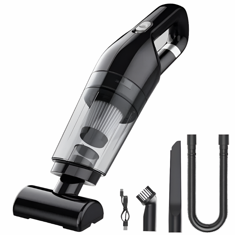 Handheld Home Vacuum Cleaner Rechargeable Portable Vacuum Cleaner (Black)