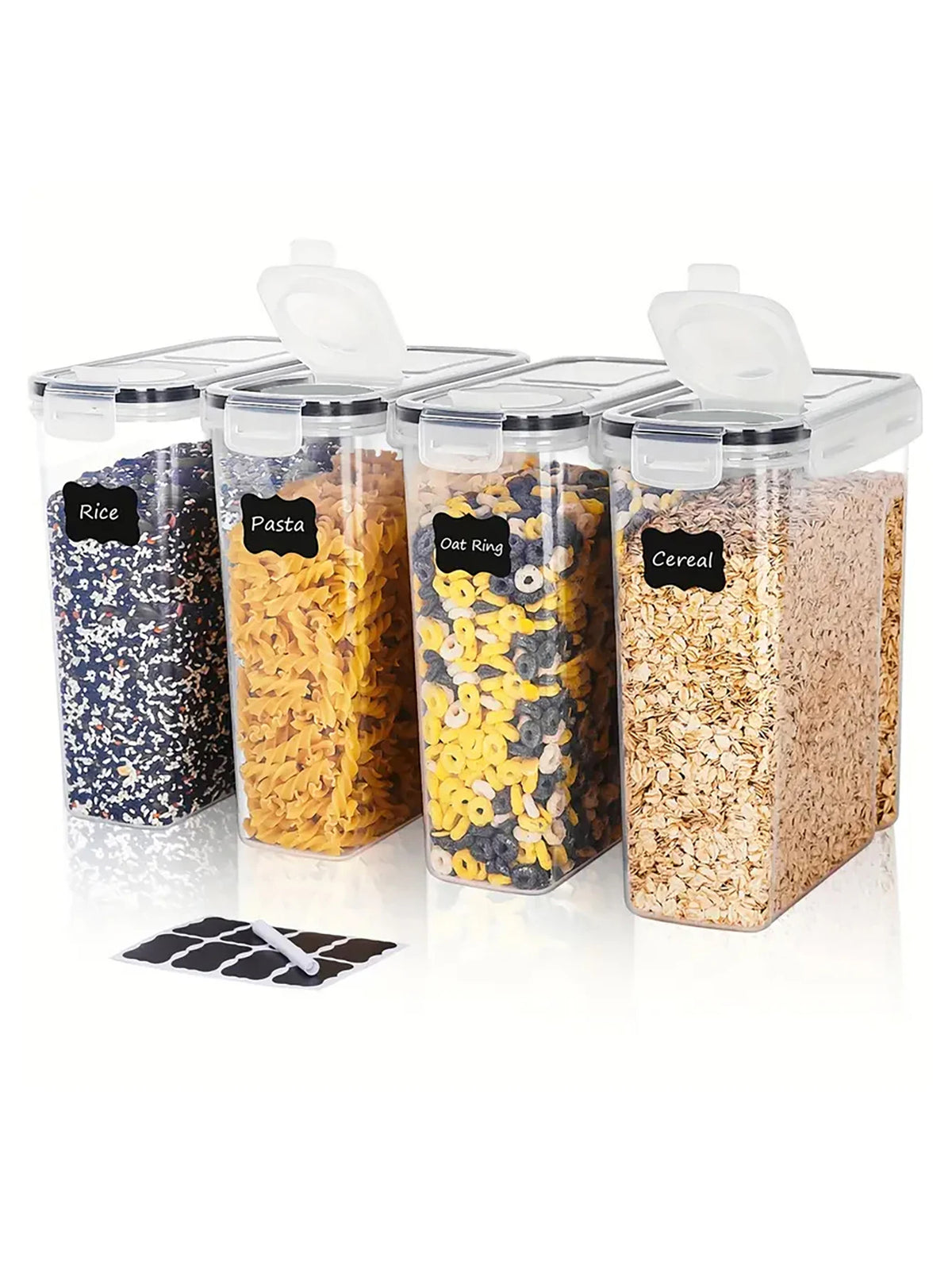 4L Food Storage Containers 4-Pack Large with Lids