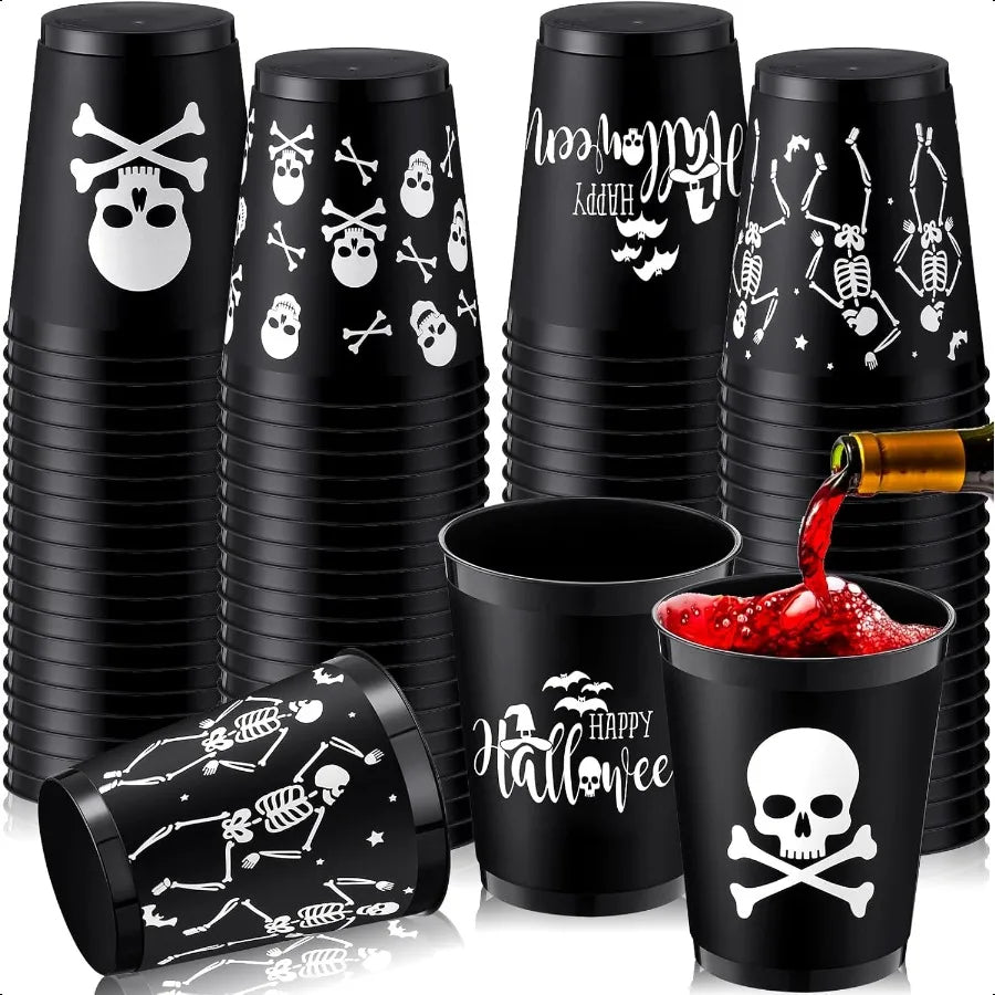 Reusable Halloween Party Cups 100 Pack