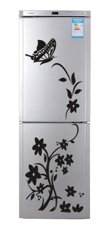 Butterfly Wall Stickers for Refrigerator Home Decoration (Black)