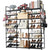 Tall Shoe Storage Shelf 9-Tier Metal Shoe Rack (Black)