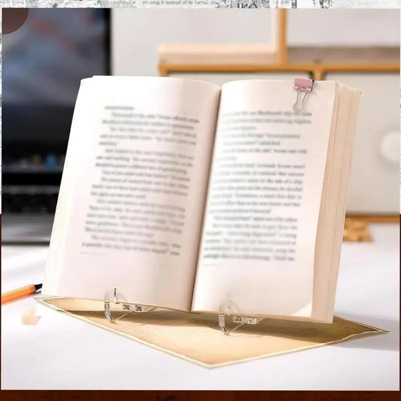 Acrylic Plate Stand Clear Book Picture Frame Holder for Tabletop
