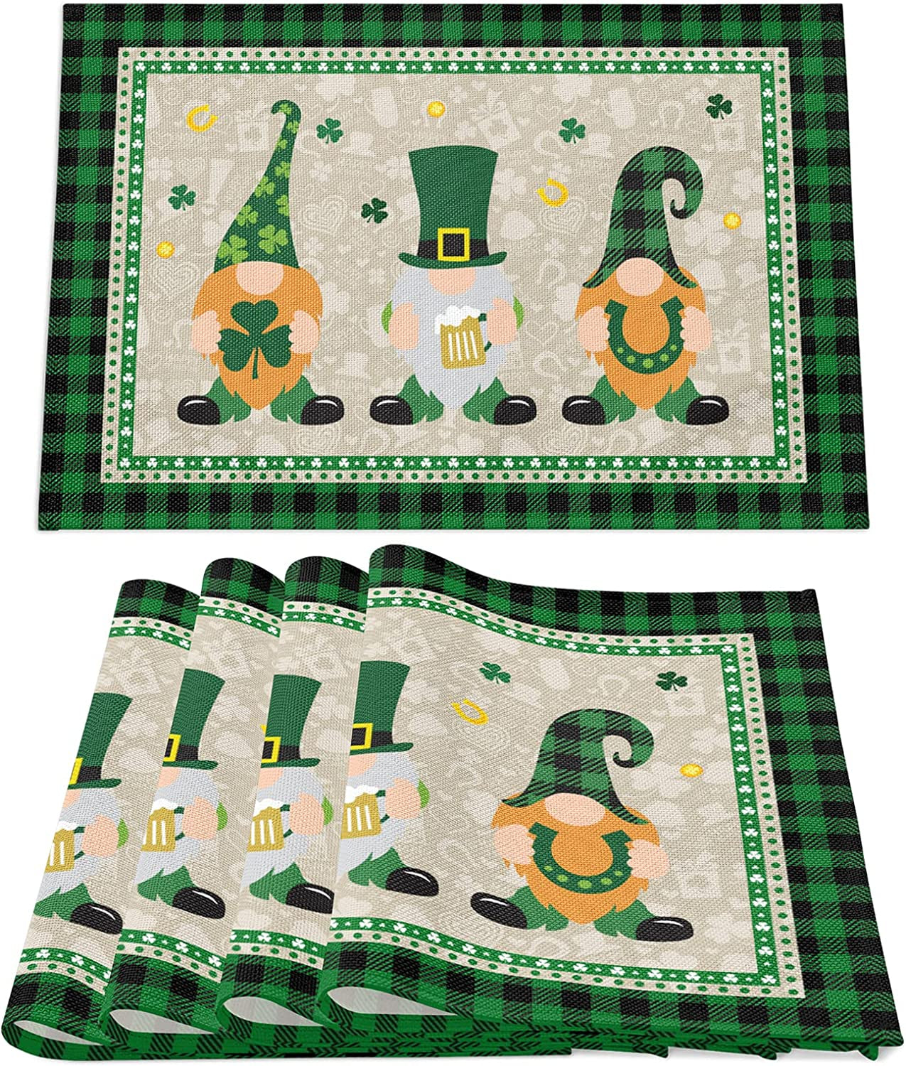 St. Patrick's Day Gnome Placemats Set of 4