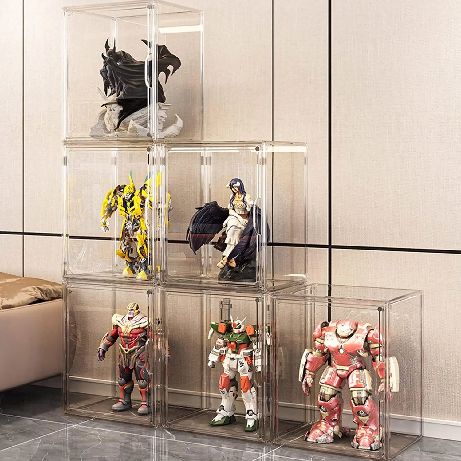 Clear Large Capacity Organizer for Figures Makeup Toys