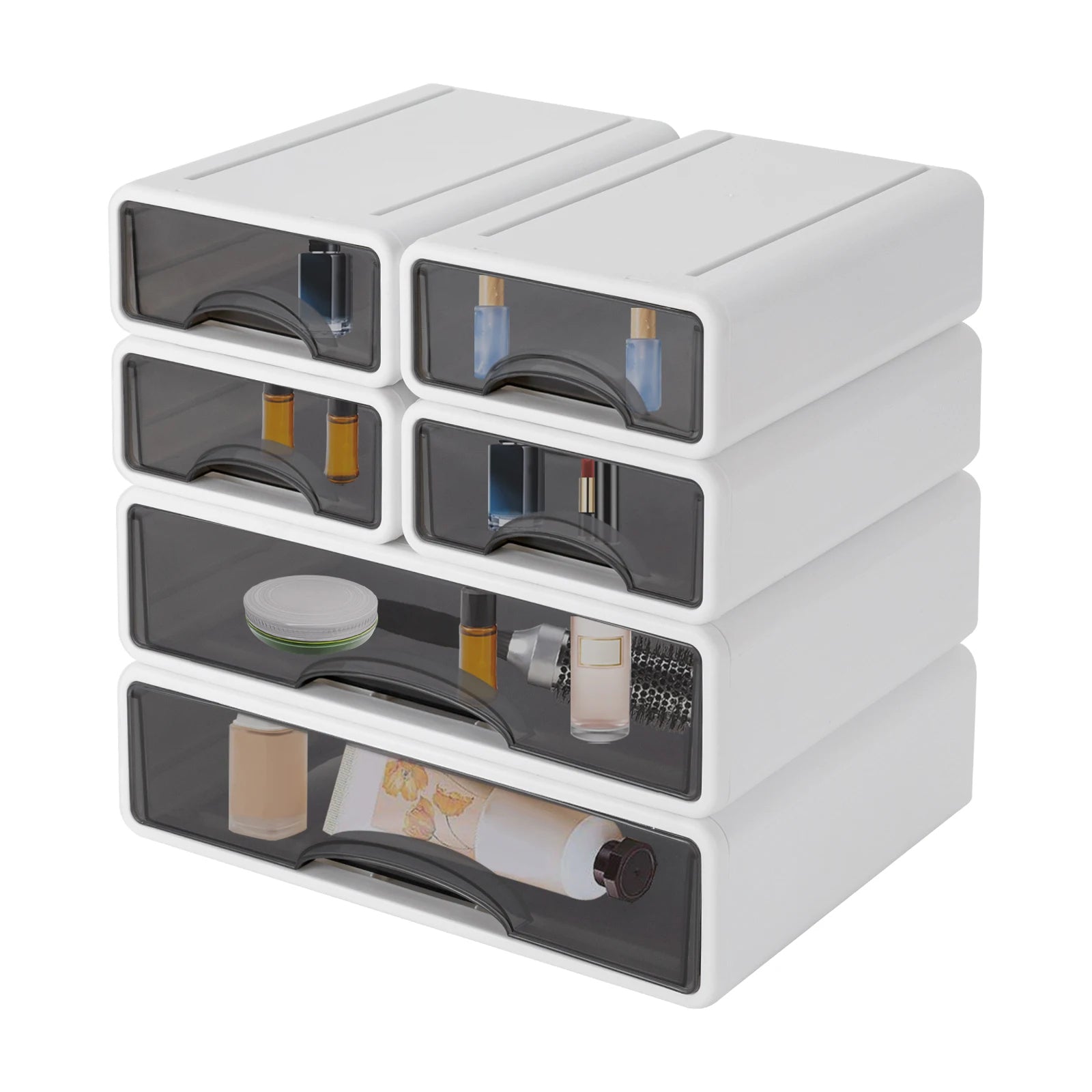 6-Drawer Desktop Apothecary Cabinet Waterproof PP Organizer