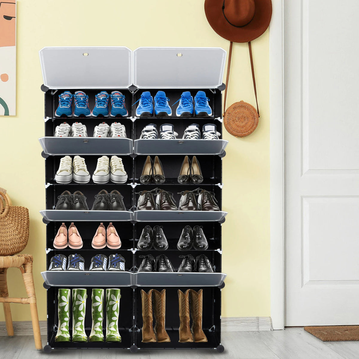 7-Tier Portable Shoe Rack Organizer for Home