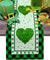 St. Patrick's Day Clover Love Linen Table Runner