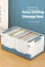 Extra Large Foldable Storage Box with Lid (Blue)