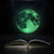 3D Moon Wall Sticker 30cm Luminous Moon Wall Decoration (Green)