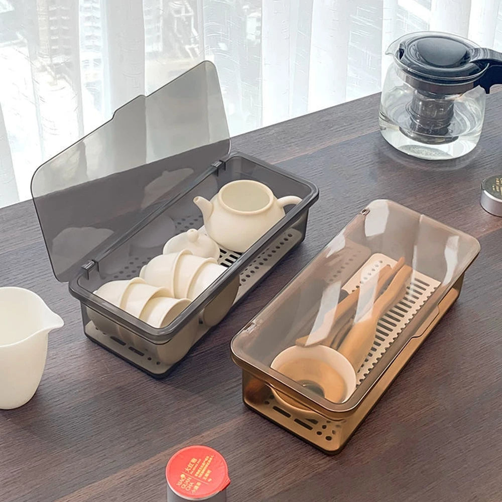 Desk Drawer Organizer for Tea Sets Small Item (Gray)