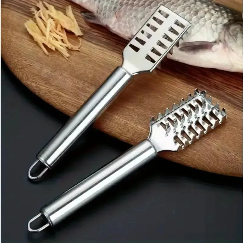 Stainless Steel Fish Scale Scraper with Round Tube Design