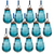 Luster Tear Drop Ornament Set of 12, 2 X 2 X 3.7 (Blue)