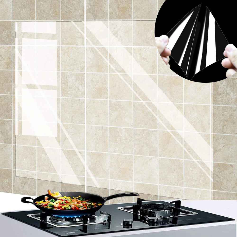 Waterproof Kitchen Backsplash Sticker Oil Proof & Easy to Clean (90cm x 60cm)