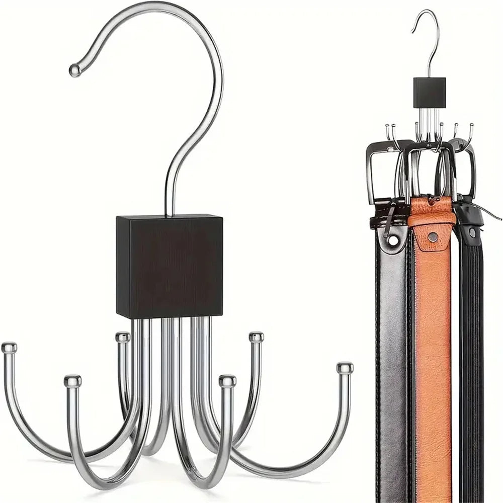 Rotating Hanger 360° Hook Multi-Claw Organizer (Black)