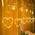 Fairy Curtain Light Love Heart Style Battery Powered Wire String Lights (Warm White)