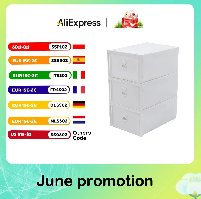 Bedroom Storage Box with Compartments (White)