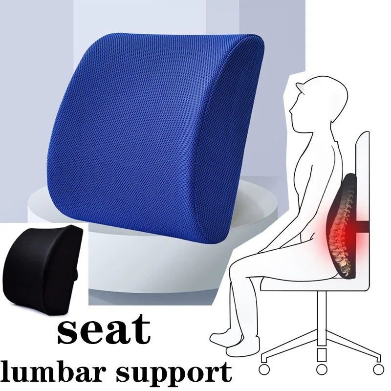 Breathable Lumbar Pillow Sponge Lumbar Cushion for Car Seat