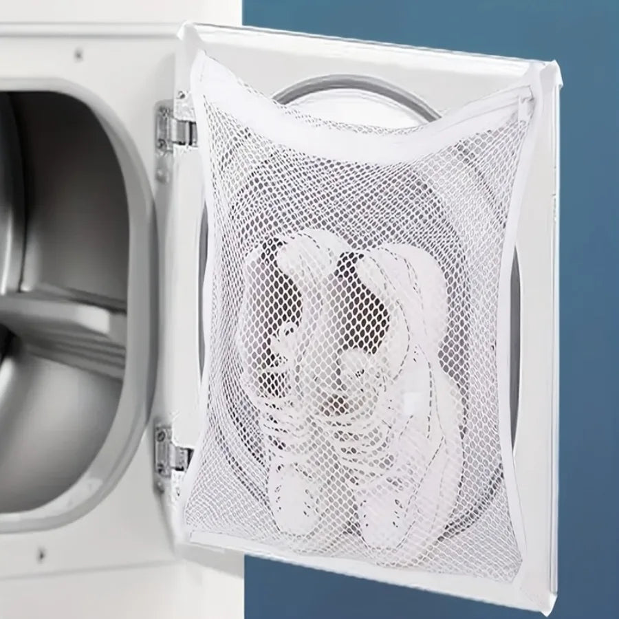 2-Pack Shoe Wash Bag Reusable Mesh Sneaker Protector for Laundry