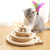 Wooden Cat Toy Tower 3 Tier Play Discs for Indoor Cats