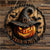 Halloween Wooden Wreath with Pumpkin Head