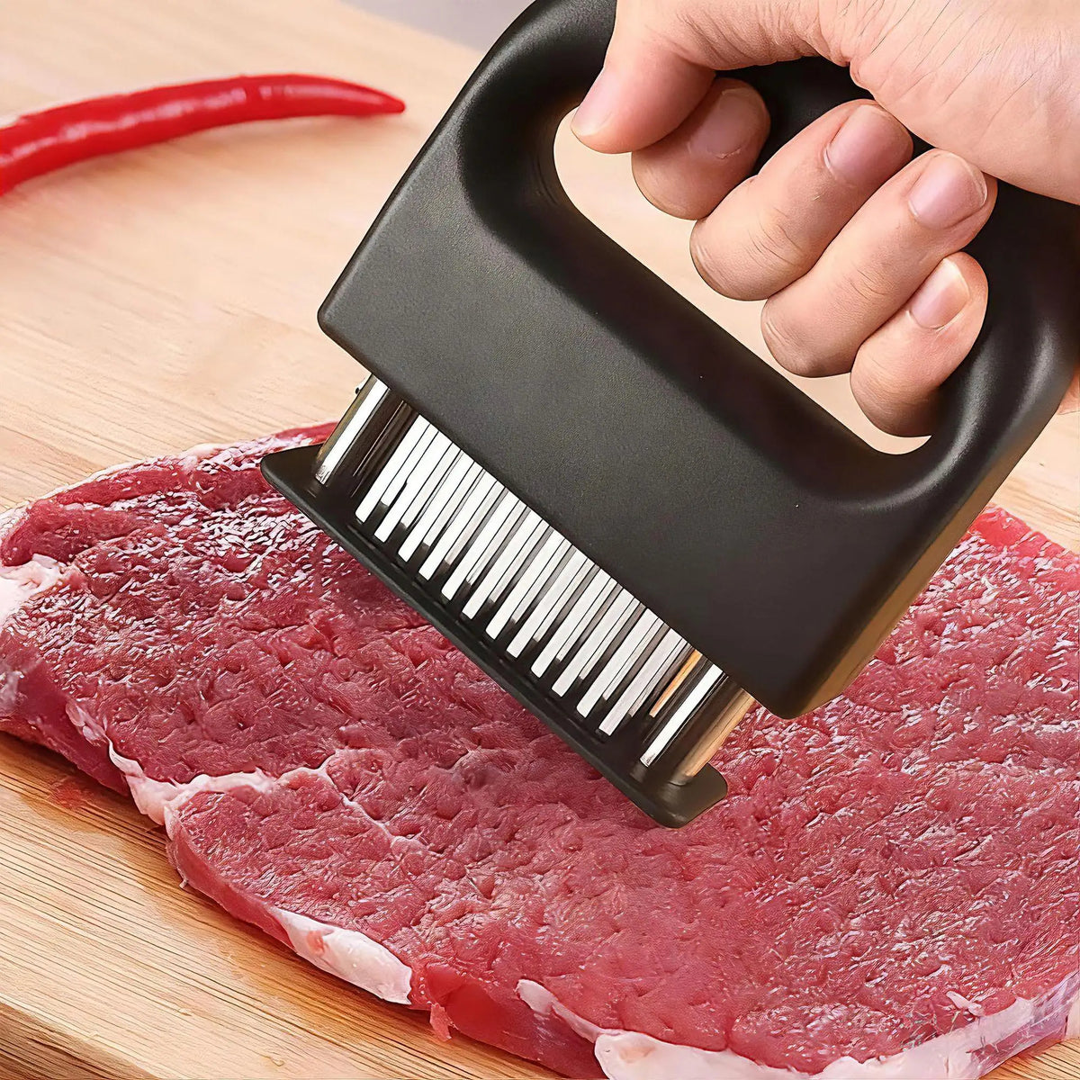 Handheld Meat Tenderizer, 48-Blade Stainless Steel Kitchen Tool