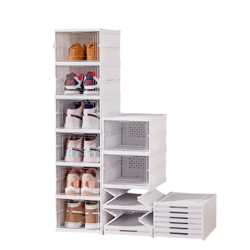 Foldable Transparent Shoe Storage Box 6-Layers