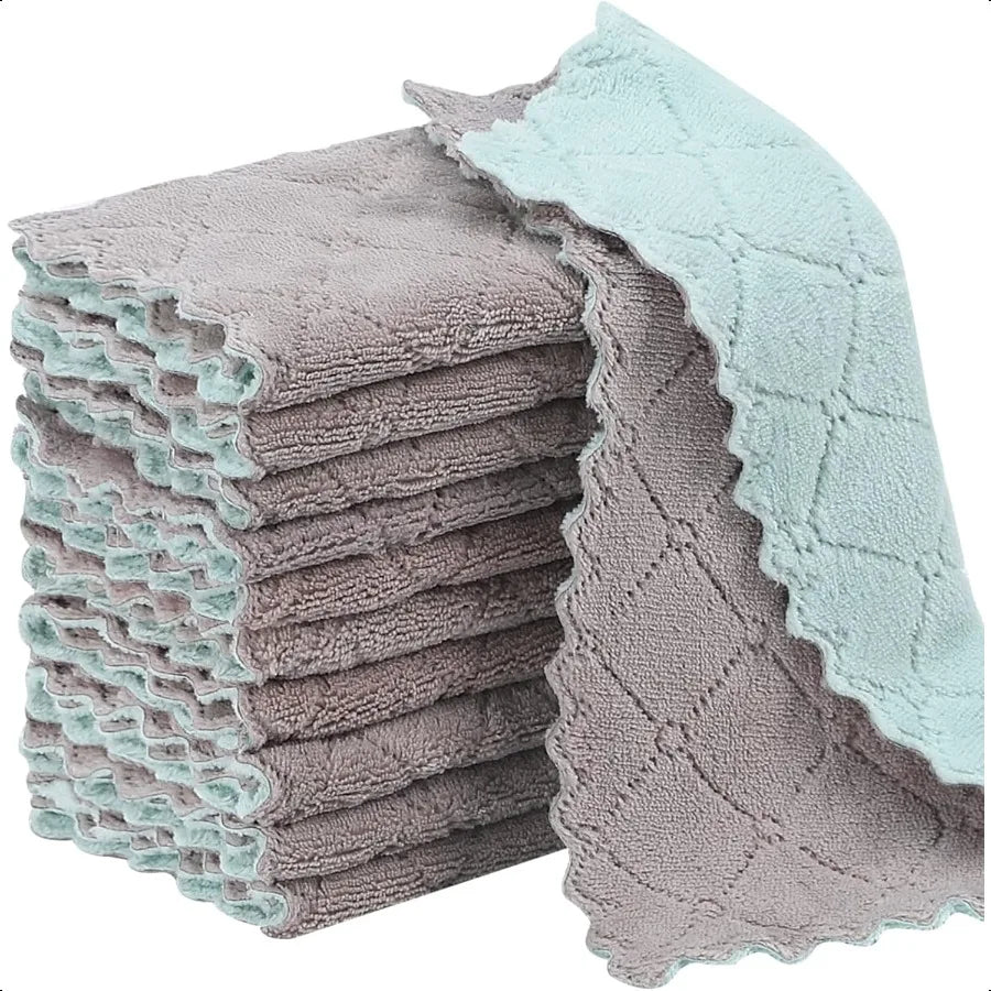 Super Absorbent Dish Towels 11-Pack for Kitchen Cleaning