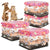 Paw Print Pet Fleece Blankets, 12-Pack