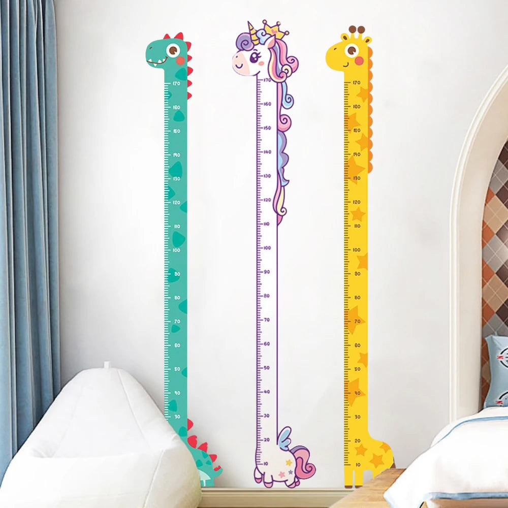 Wall Decor Height Measuring Ruler Stickers For Kids Room Unicorn