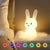 LED Night Light Silicone Rabbit Touch Sensor Lamp 7-Color