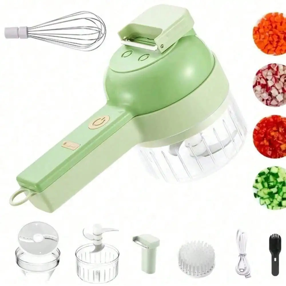 Wireless Electric Vegetable Chopper and Food Grinder – Multifunctional Garlic, Meat &amp; Vegetable Mincer for Home, Kitchen, Camping &amp; Meal Prep