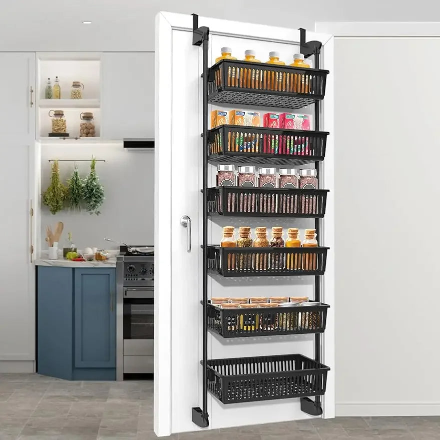 Adjustable 6-Tier Over the Door Pantry Organizer