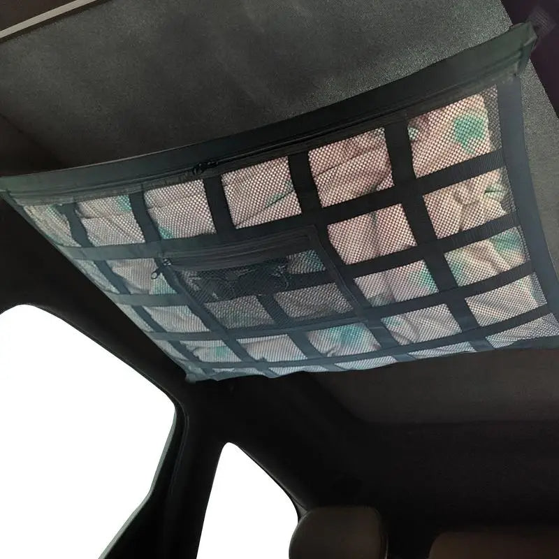 Automotive Roof Storage Net Car Ceiling Cargo Mesh Pocket