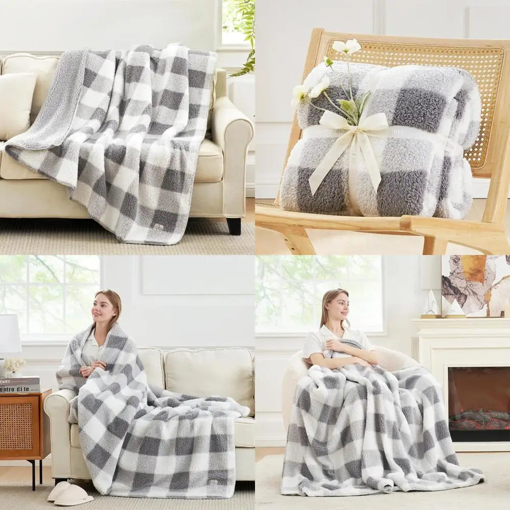 Ultra Soft Reversible Double Sherpa Blanket