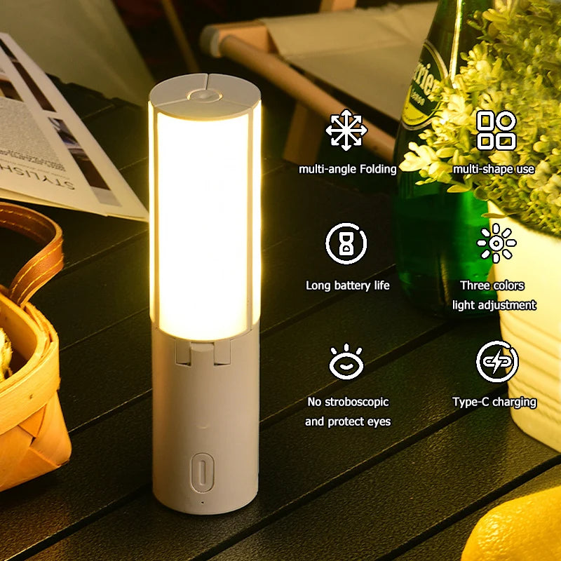 Foldable Outdoor Lantern 4000maH High-Capacity Rechargeable Lantern