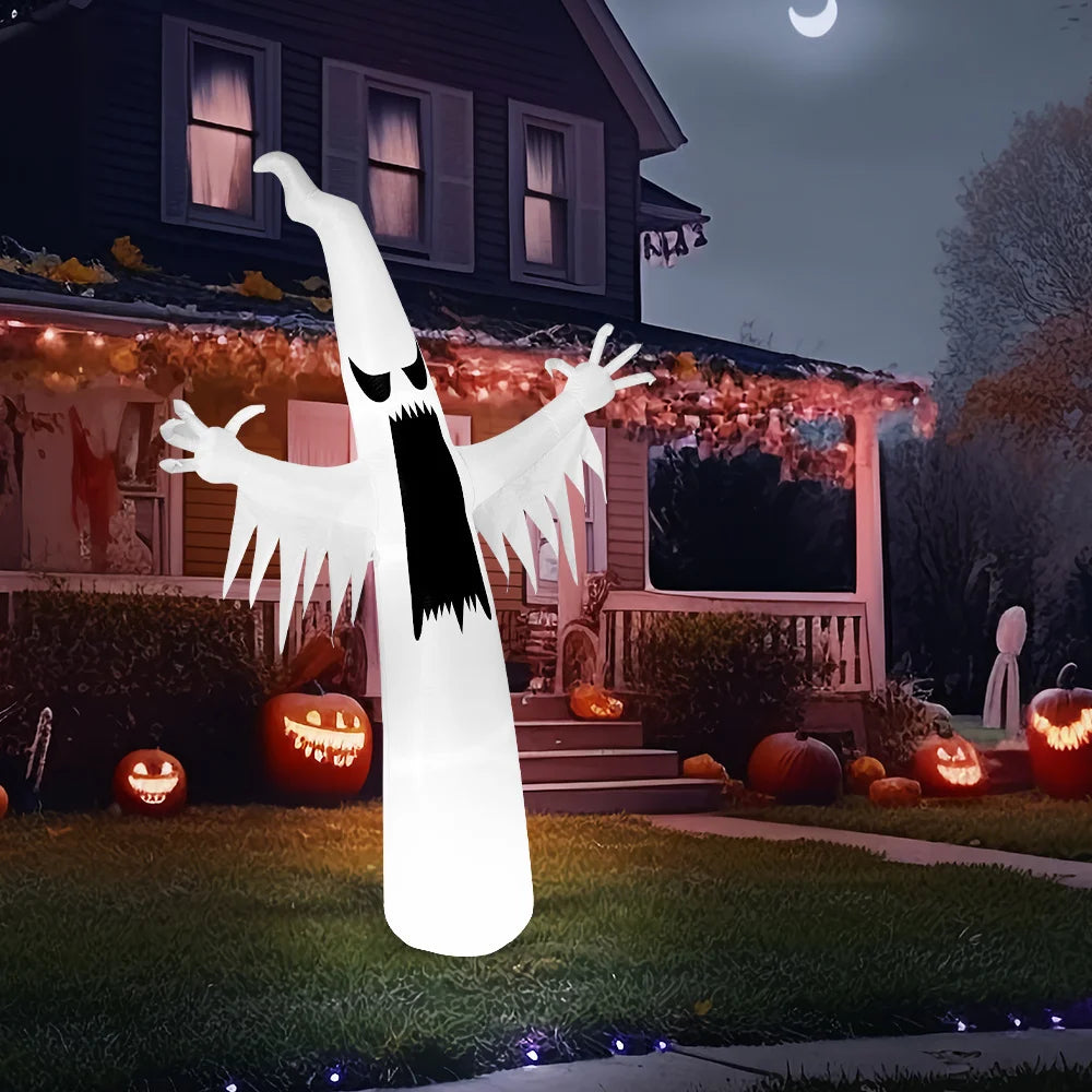 Halloween Inflatable Ghost with LED Lights 12 FT Scary Outdoor Yard Decoration