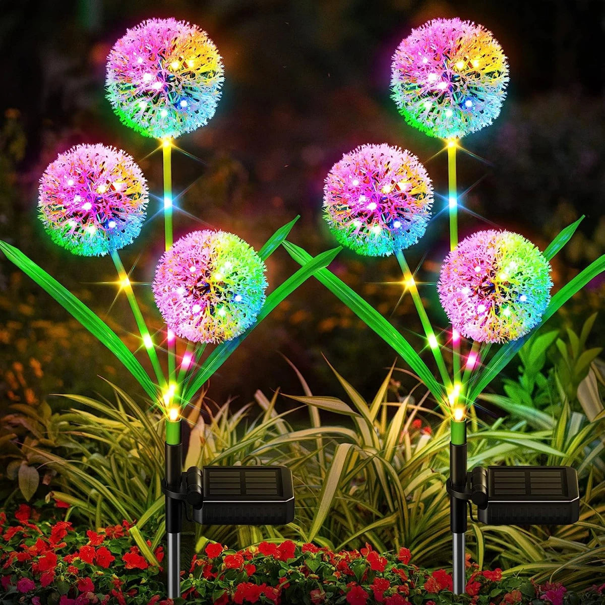 Solar Flower Light LED Decorative Waterproof Light Lamp (Colorful)