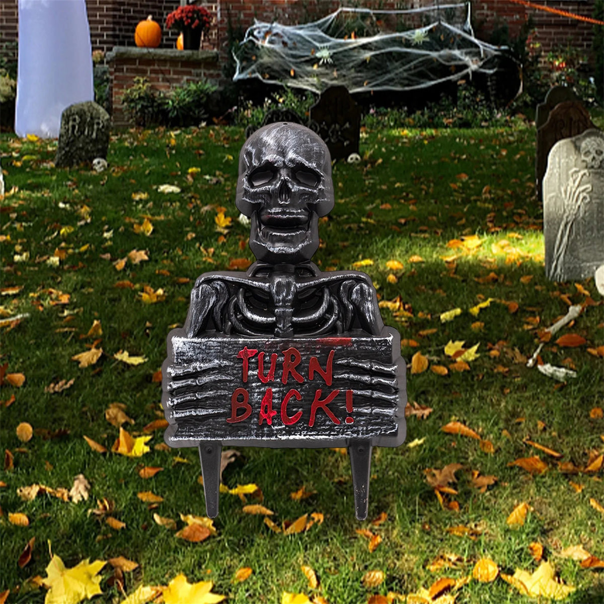 Spooky Skeleton Garden Stakes Set, 3-Piece