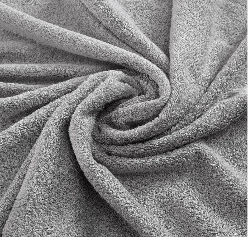 Turkish Cotton Washcloth Bathtowels Set 4-Piece (Light Gray)