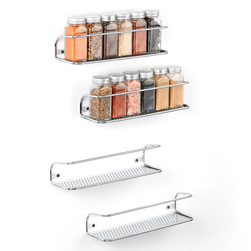 Multifunctional Wall-Mounted Storage Shelf Rustproof Bathroom Kitchen Organizer